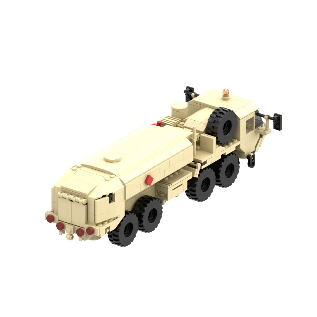 Military Collection HEMTT Fuel Vehicle Building Block Heavy Tactical Truck Model Puzzle Brick Toys Children\'s XMAS Gifts