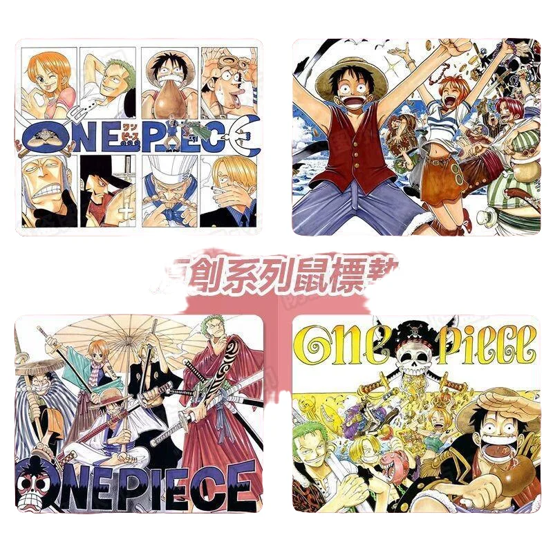 One Piece Monkey D. Luffy Straw Hat Chibi All Characters Mouse Pad Desk Mat Soft Rubber Non Slip Anime Office Gaming Large New