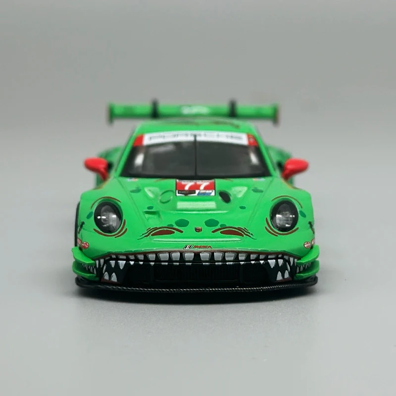 مينيجت 1:64 بورش 911 GT3 R # 80 # 77 AO Racing 2023 IMSA VIRginia Roxy MGT سبيكة سيارة موديل 872 889