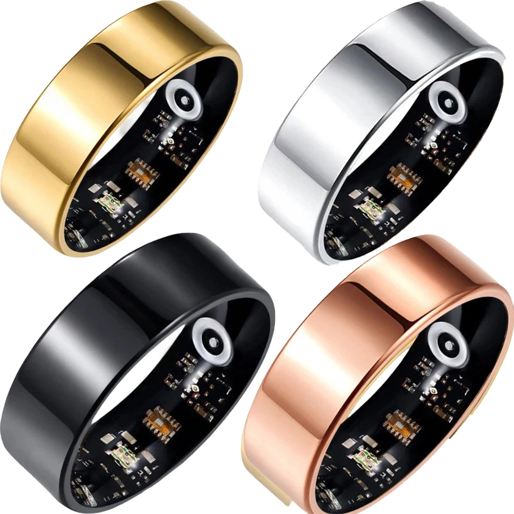 

2026 New Smart Ring Heart Rate Blood Pressure Sleep Monitoring Motion Tracking IP68 Waterproof Men Women Smart Ring Holiday Gift