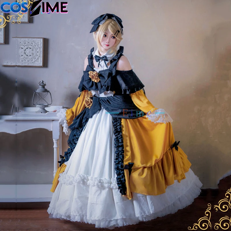 

Костюм для косплея Рин на 15-летие, женское милое готическое платье в стиле Лолита, наряд на Хэллоуин, аниме-одежда, пошив на заказ