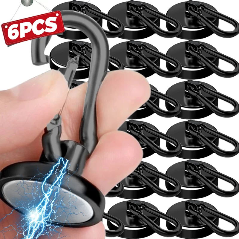 خطافات مغناطيسية قوية 360 ° الدورية الحائط الثقيلة المغناطيس هوك مفتاح معطف الشماعات متعددة الأغراض حلقة تسلق المغناطيس حلقة هوك #1