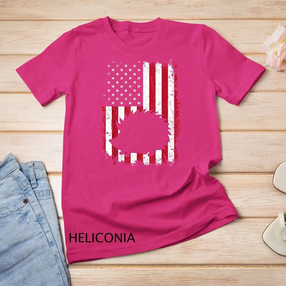 Maglietta riccio 4 luglio maglietta Unisex regalo patriottico bandiera americana USA