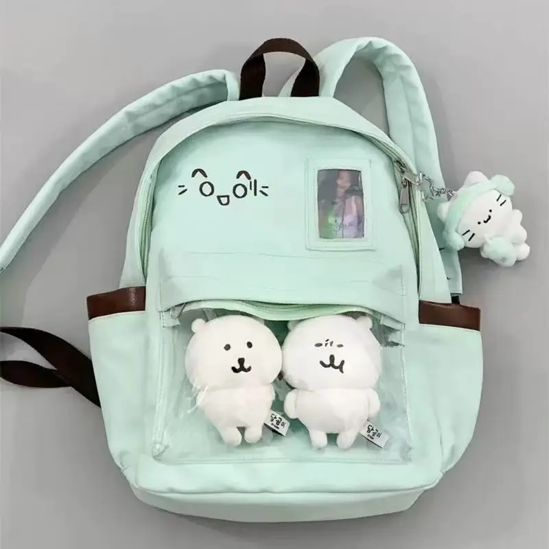 Ita Bag Women's Backpack with Transparent Pocket Kawaii Bags for Woman Female Bag Travel Backpack Ita Backpack