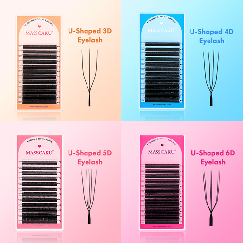 MASSCAKU U-shaped 3D 4D 5D Eyelash Extensions C D Curl U Shaped W Bloom Premade Fans Volume Lashes Natural Mink False Eyelashes - View 1 MASSCAKU U-shaped 3D 4D 5D Eyelash Extensions C D Curl U Shaped W Bloom Premade Fans Volume Lashes Natural Mink False Eyelashes - View 1