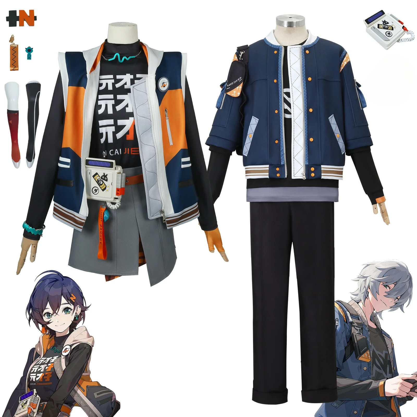 

Game Zenless Zone Zero Cosplay Wise Belle Men ZZZ Wise Costume wig Role Play Uniform Halloween Anime Ball Performance Costume