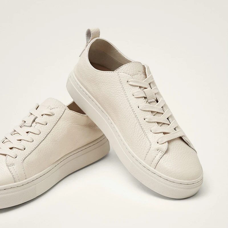 LINJER STRICKLIN 2024 NEW Summer Little White Genuine Leather Sports Versatile Single Shoes Flat Bottom Casual Board Shoes