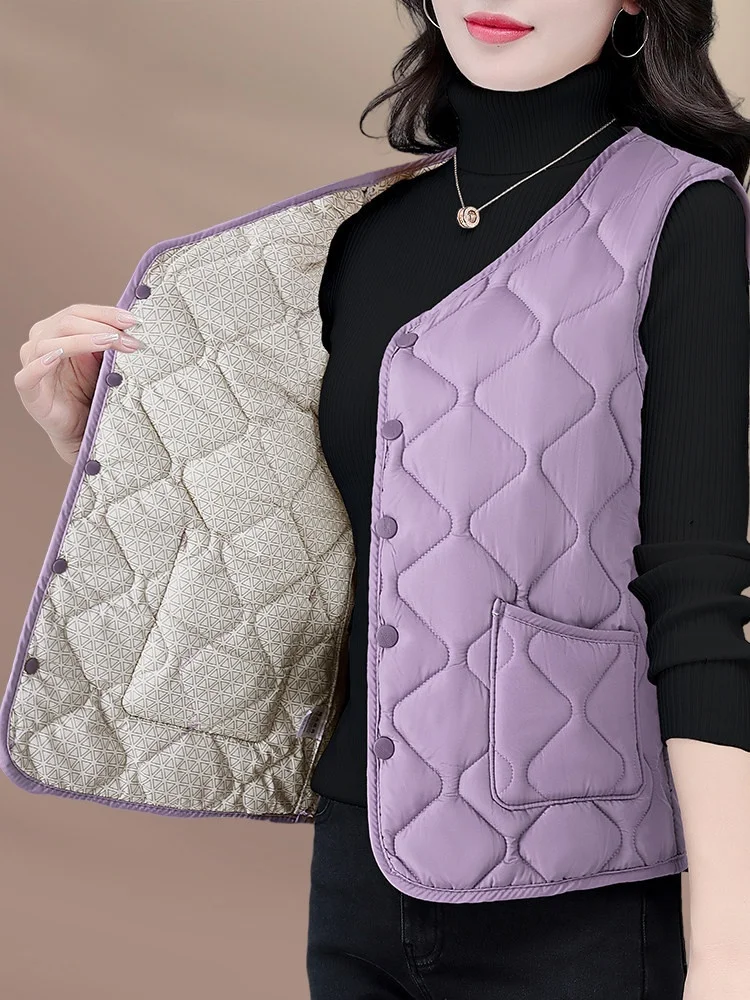 

Женский хлопковый жилет Pierre Cardin с V-образным вырезом, модная осенне-зимняя верхняя одежда для мам, теплая, из полиэфирного волокна