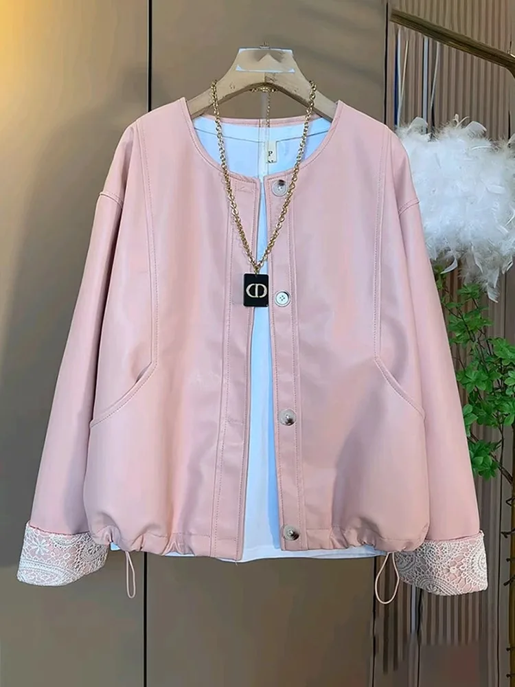 Top casual coreano Sle Lace Splicing ort per donna Primavera Nuovo modello slim fit allentato e versatile con bottoni decorati