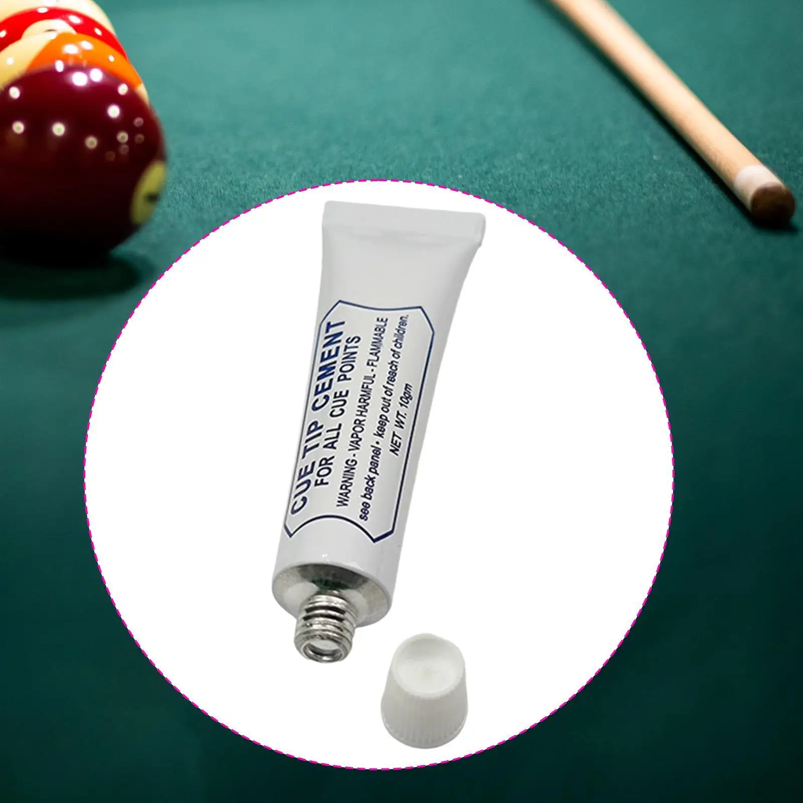 

Glue for Pool Cue Tips Strong Lightweight Quick Drying Easy to Apply Filling Sturdy Billiard Cue Accessories Pool Maintenance