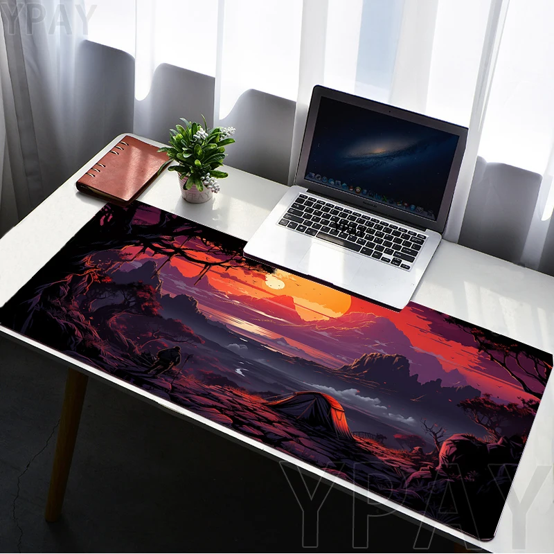 Imagem -04 - Grande Estética Sky Gaming Mousepad Paisagem Mouse Pad Computador Mousepad Almofadas de Mesa Tapetes de Teclado Tapete de Mesa