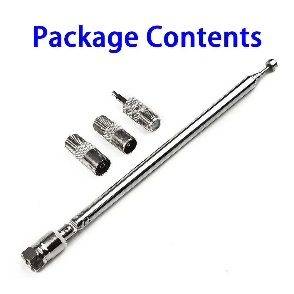 

Antenna Radio Aerial Adapter Extendable Thread Design Up To 75cm HiFi AV Receiver Telescopic Antenna + Adapters