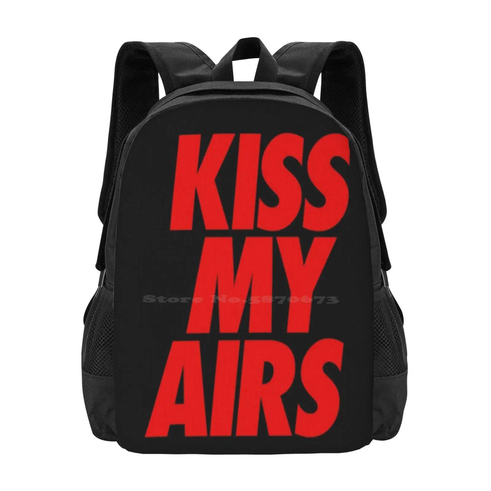 Mochila de grande capacidade para a escola, Kiss My Airs Bred Poster, Jogos de azar, Laptop, Sneakers, Chefe, Diamond Supply, Hiphop, Hustlin