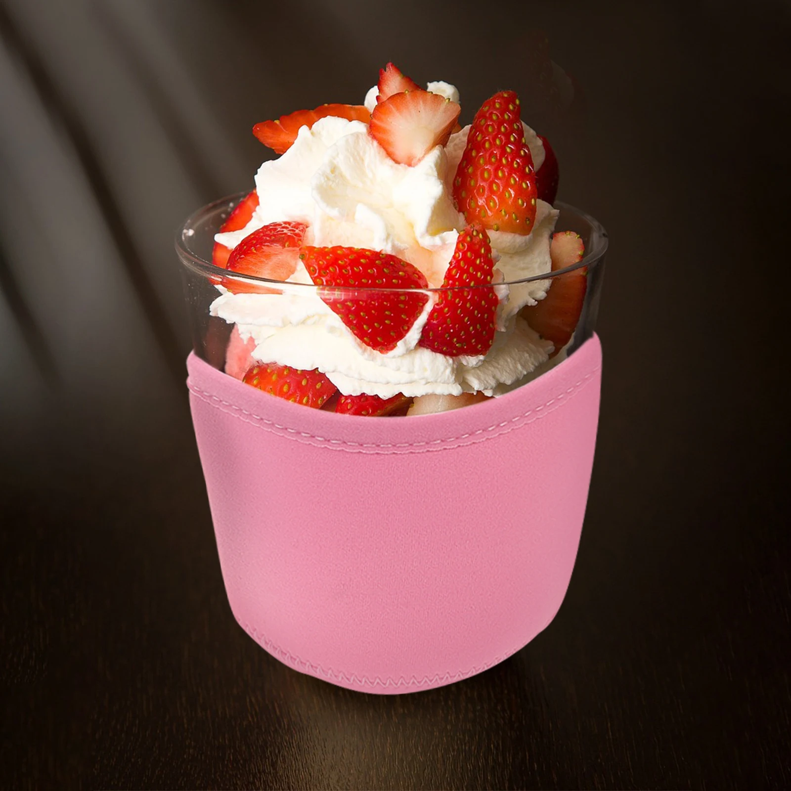 

4pcs Anti- Cover Ice Cream Polyester Sleeves Insulated Container Non-slip Frost-proof Reusable Storage Kitchen Bar