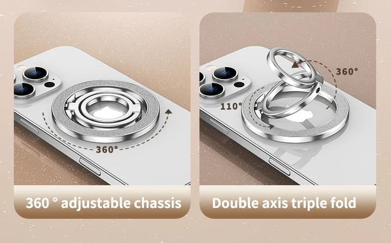 Handy Starker Magnethalter für Magsafe Doppelseitiger Magnetständer Tragbare klappbare Ringhalterung für Xiaomi iPhone 14 15 – Detail 4