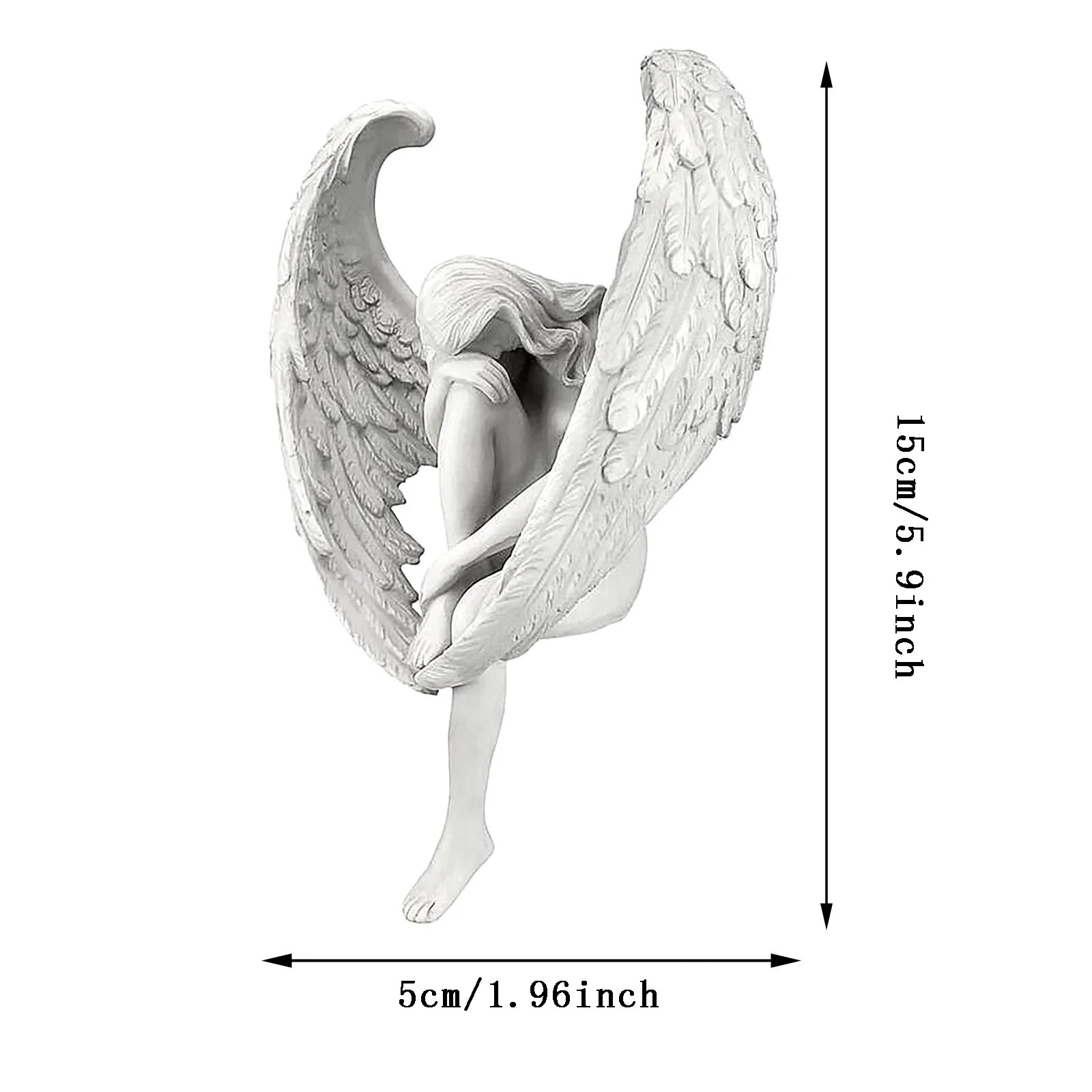 Redemption Angel Statue Creative Angel Sculpture Decoration Resin Craft Redemption Statuette Religious Garden Home Decor Gift