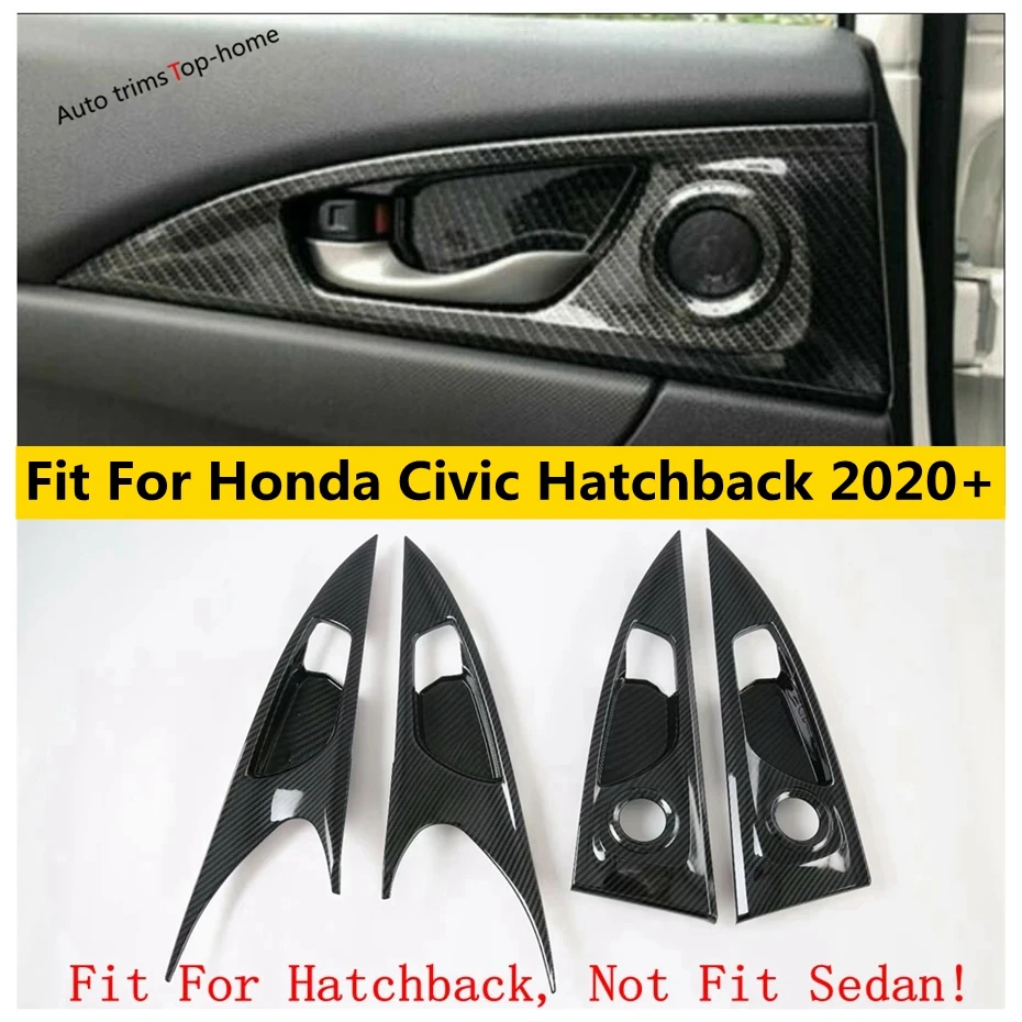 

Inner Door Pull Doorknob Handle Claing Bowl Decoration Frame Cover Trim Car Accessories Fit For Honda Civic Hatchback 2020 2021