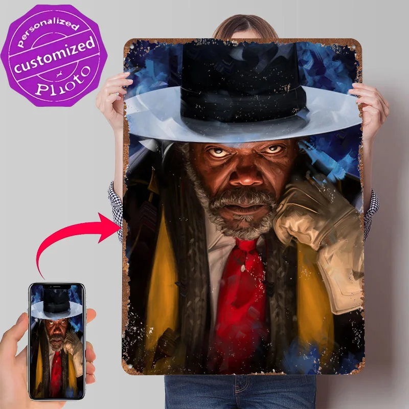 Major Marquis Warren Tinplate Poster Customized Wall Art Retro Vintage Metal Signs for Fans Bedroom Decoration Gaming Decor Room