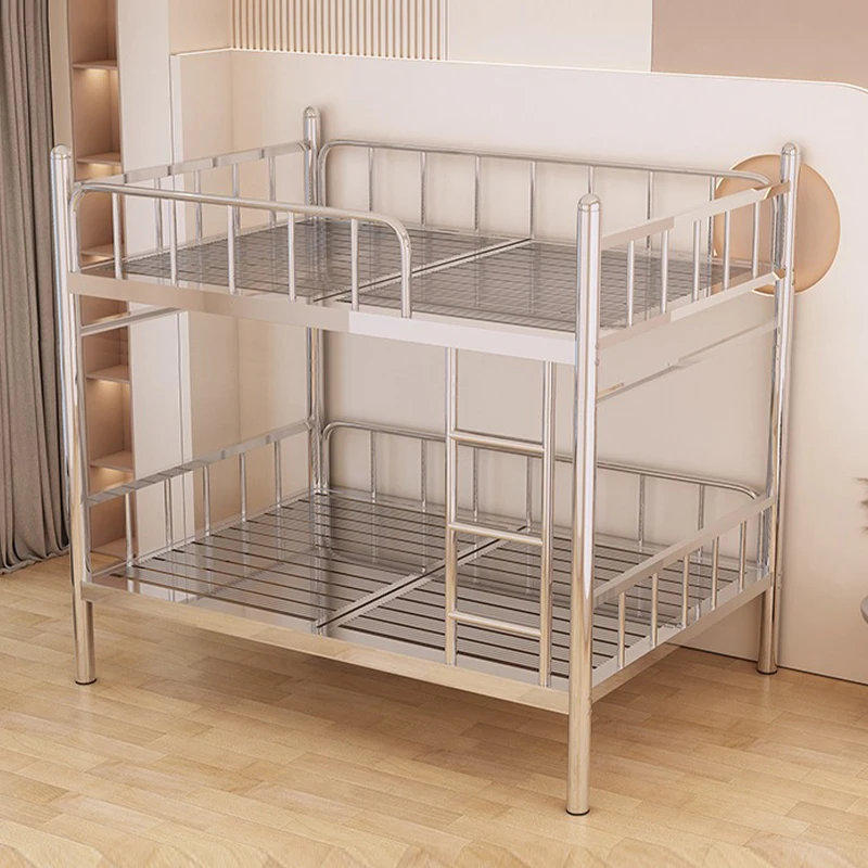 Stainless Steel Bunk Beds 304 Bunk Bed Frame Student Dormitory Staff Metal High Low Bed Thickened Bunk Beds