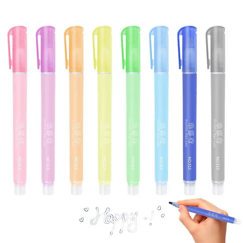 

Pastel Highlighters 8 Pcs Color Aesthetic Highlighters Shiny Color Highlighters Aesthetic Flash Markers Cute Pastel Glitter