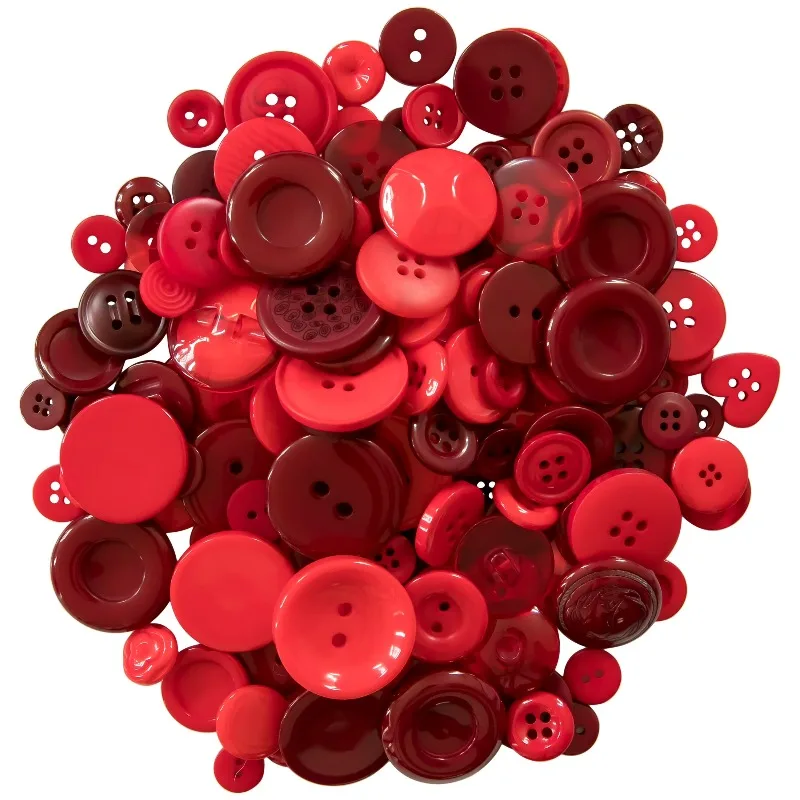 Value Red Assorted Sew Thru & Shank Buttons