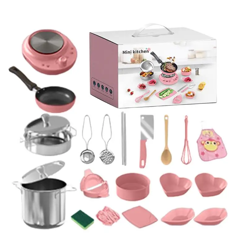 

Toddler Kitchen Toys 22X Pretend Kitchen Accessories Realistic Small Cooking Utensils For Child Safe Classroom Learning