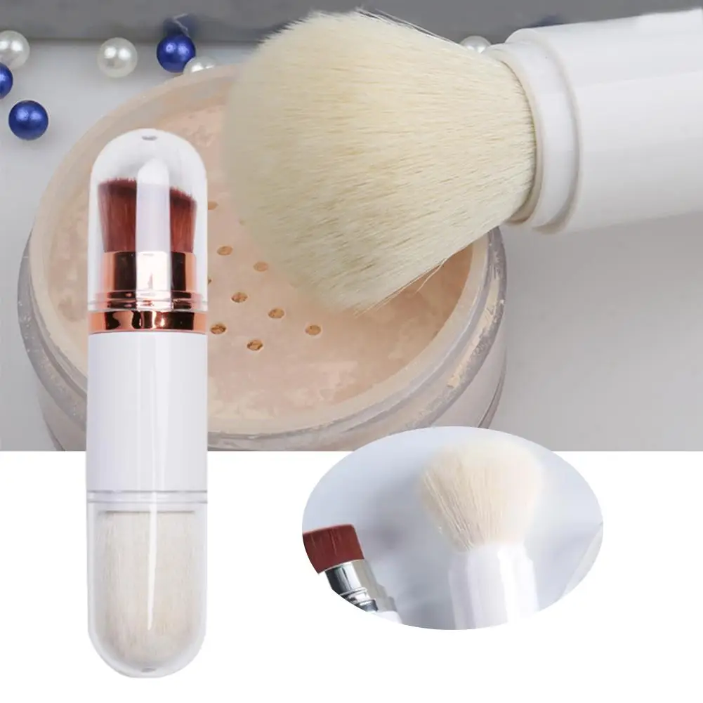 2 In 1 Foundation Brush Makeup Brush Travel Blush Brush Loose Powder Minimalist Portable Multifunctional Makeup Brush