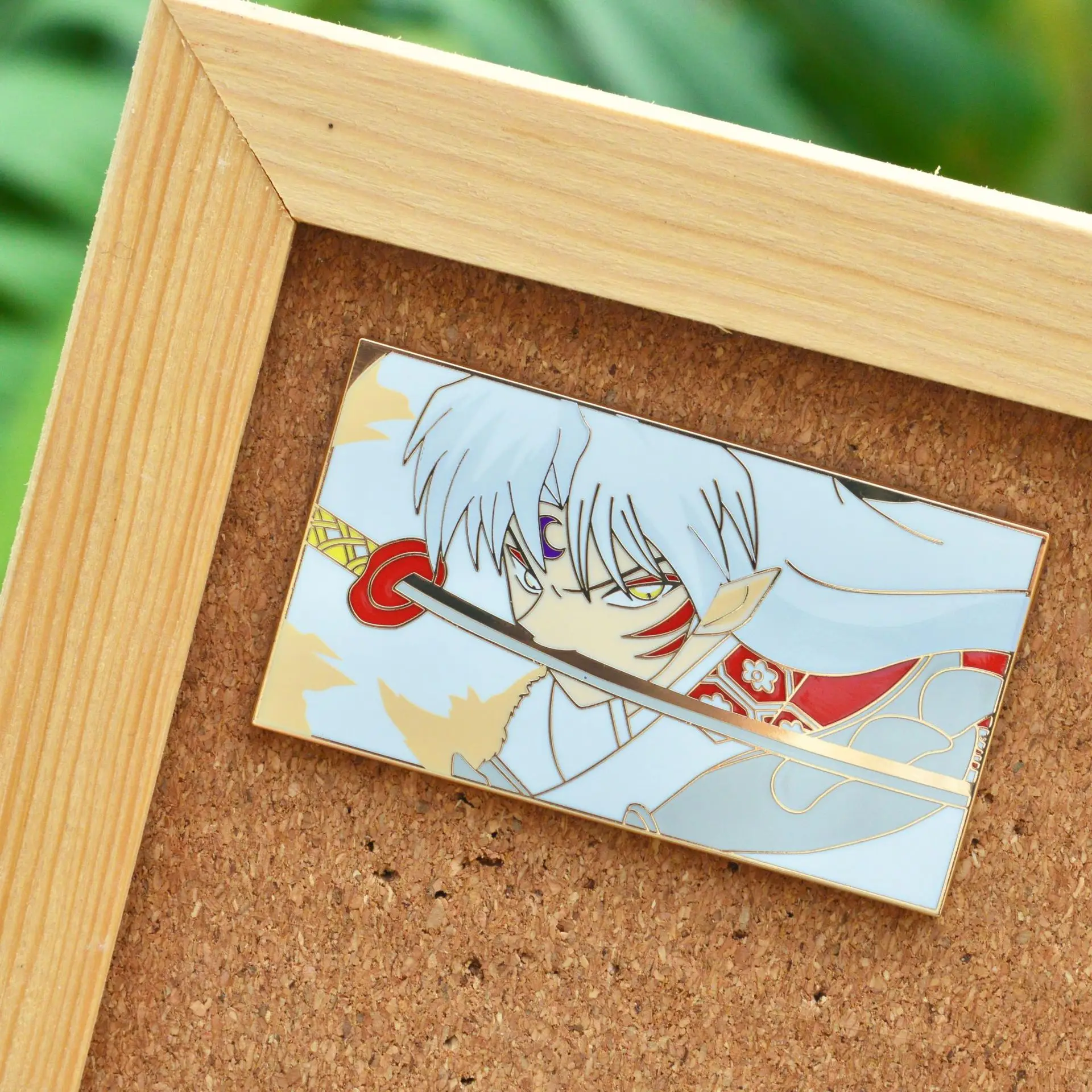 Badges en émail Sesshoumaru, épingles en métal Anime Inuyasha, broches pendentifs Manga japonais pour sacs, sacs à dos, vêtements, revers, cadeau de cosplay