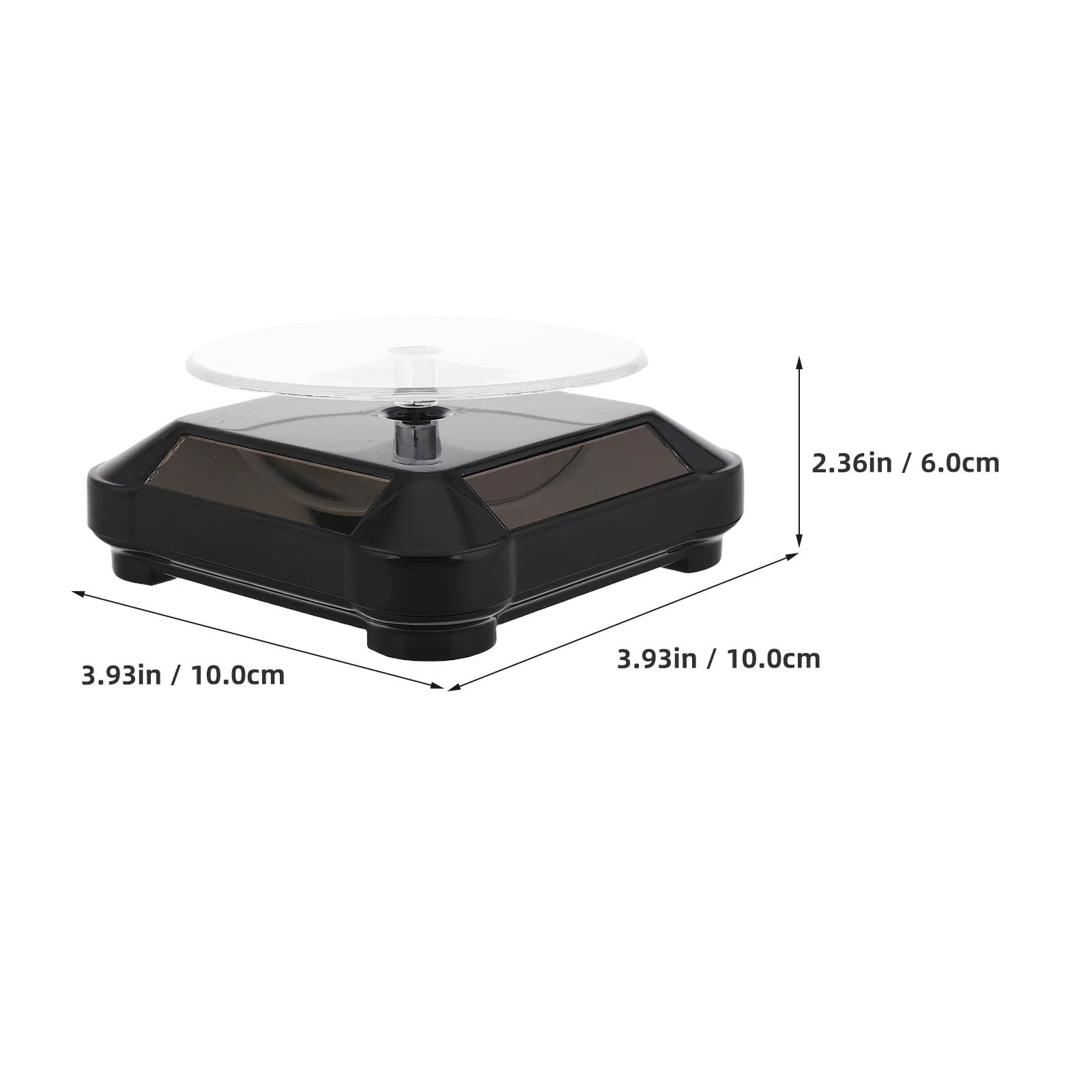 Solar Powered Rotating Jewelry Display Stand Platform Turntable for Silent 360 Degree Viewing Stores Exhibitions