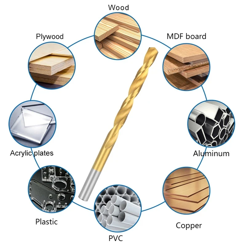 Conjunto de brocas de 13 peças de 3/16 a 1/2 polegadas para perfuração elétrica de alvenaria de concreto de azulejo de metal de vidro