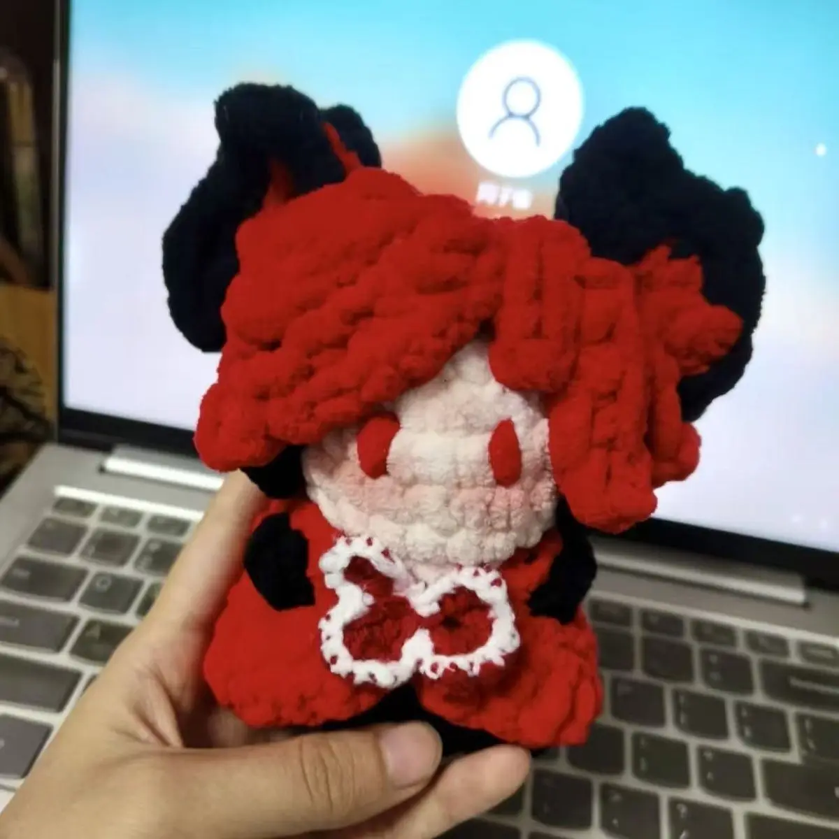 kit-de-material-diy-para-boneco-de-croche-artesanal-alastor-de-hell's-inn-pingente-chaveiro-presente