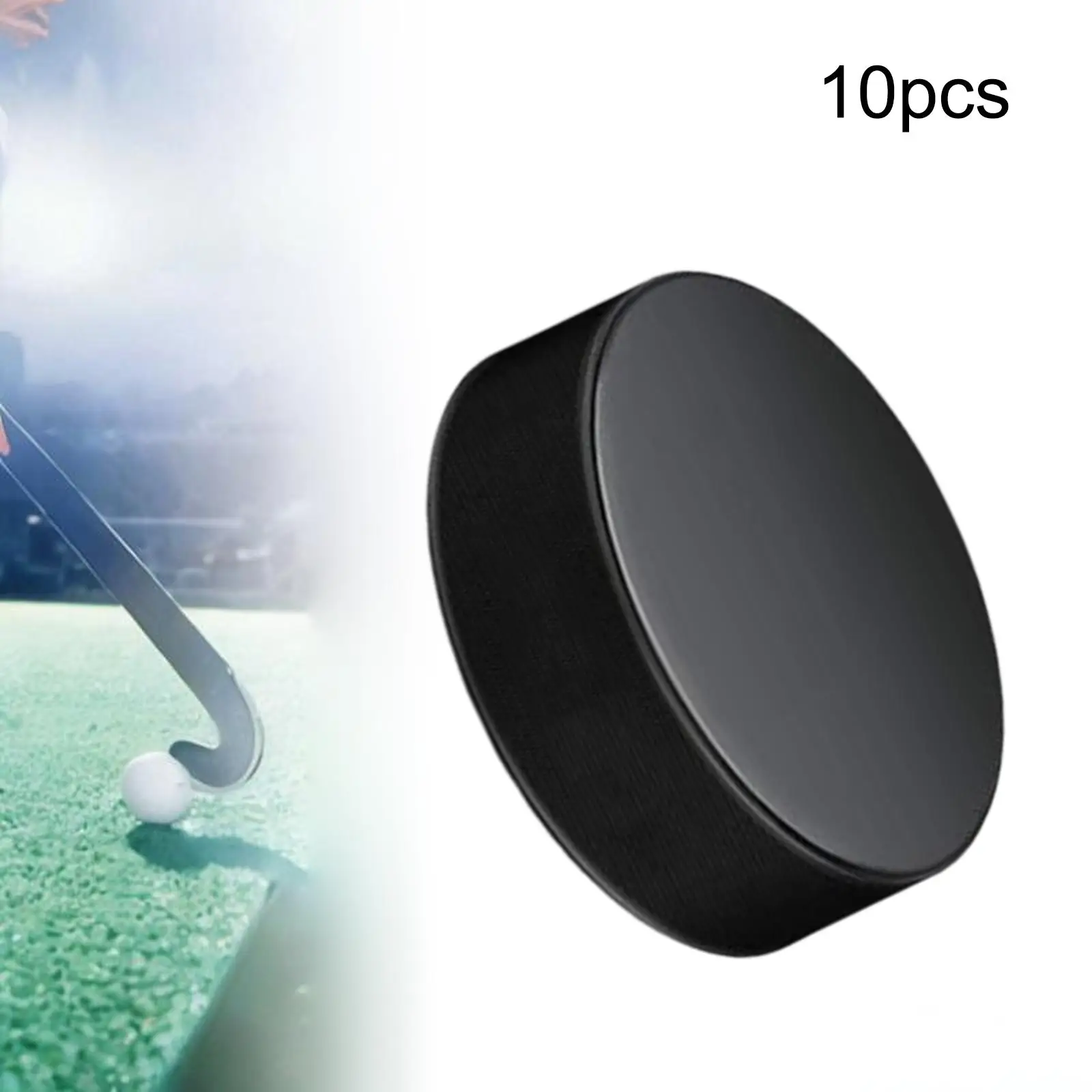 

Hockey Pucks 10 Pack Sturdy Portable Smooth Official Regulation Hockey Supplies for Indoor Teenagers Beginners Children Outdoor