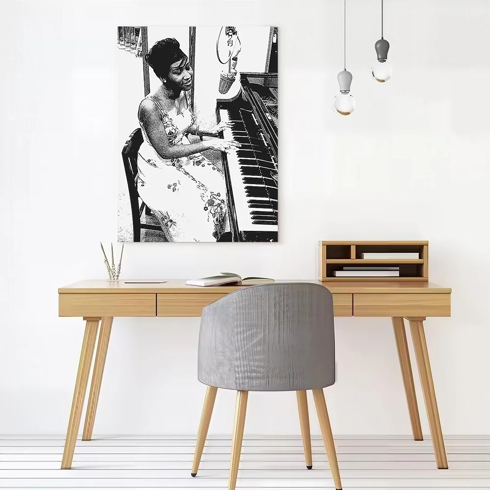 Aretha Franklin Canvas Wall Art Poster Custom Wall Paintings Personalized Photo Printing for Home Decor Items Room Ornaments