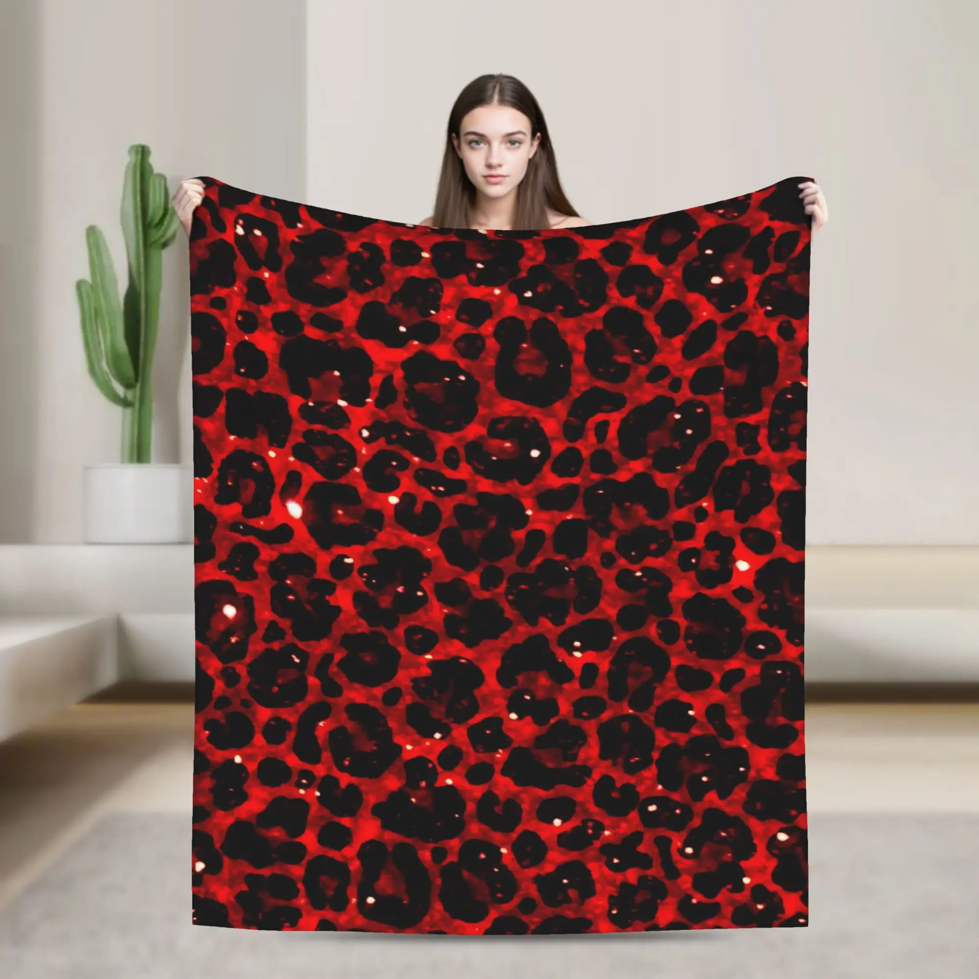 Glitter Leopard Blankets Velvet Textile Decor Faux Fur  Multifunction Warm Throw Blankets for Bedding Bedroom Bedspread