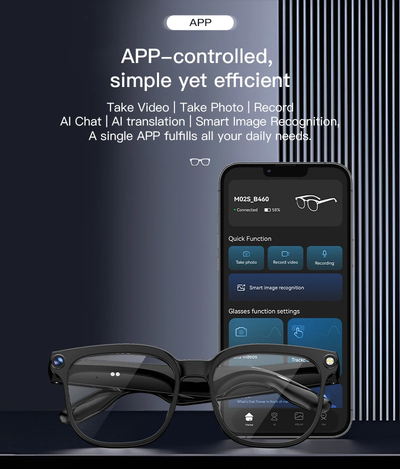 2026 4K 8MP Smart Glasses Men HD Camera 150+Language Translation ChatGPT WIFI Video Recording Bluetooth CallAudio Glasses Women
