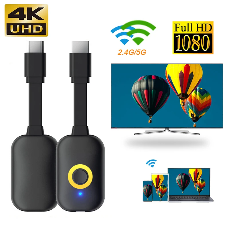 4k tv vara hdmi-compatível 2.4g/5g hd receptor de vídeo wifi mesma tela dispositivos tv display dongle adaptador para android ios para tv