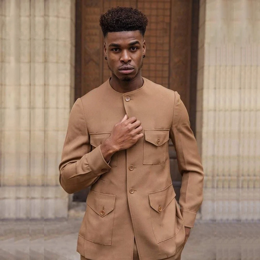 

Fashion Men's Suits Male Clothing Customzied Single Breasted Slim Fit 2 Piece Jacket Pants Sets High Quality Blazer Outfits 2025