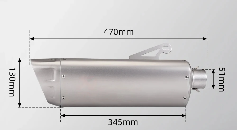 Universal 51mm Motorcycle Exhaust Muffler Escape for KTM RC 125 250 390 for Ninja Z 400 250 Z900 ZX6R YAMAHA R6