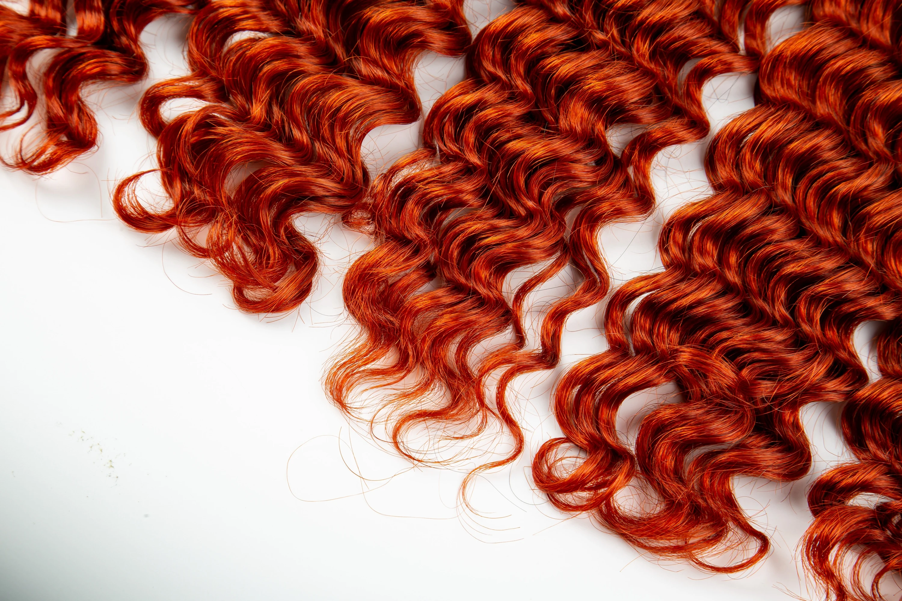 28 Zoll Ingwer Orange Echthaar Bulk Deep Wave Haarbündel Kein Schuss 100 % reines lockiges Haar Bulk für Boho geflochtene Haarverlängerungen