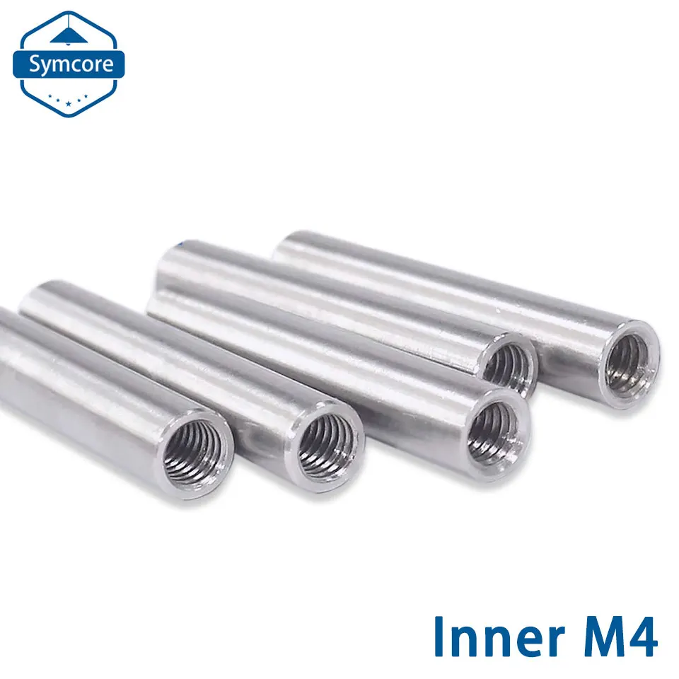 5 pz diametro 4.8mm tubo dritto cavo doppia testa M4 filettatura interna tubo di collegamento filettatura interna tubo dritto accessori asta