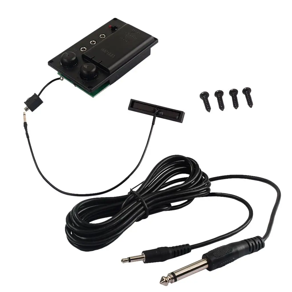 

Электронные компоненты для скрипки: предусилитель EQ, пьезодатчик B60, черный металлический выходной провод, аксессуар для батареи, для скрипки 4/4 DIY