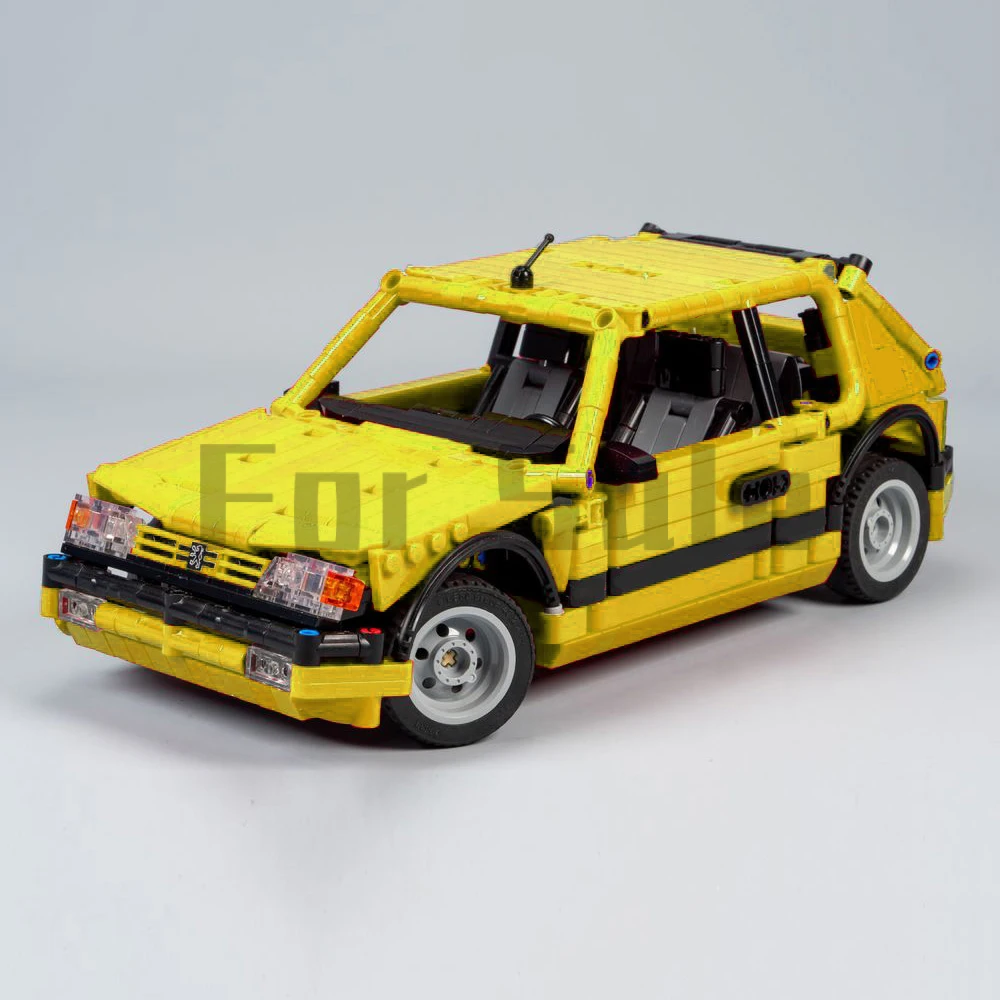 MOC-109517 Nico71 Peugeot 205 GTI Red Edition 985PCS Domestic Building Blocks Toy Model Car