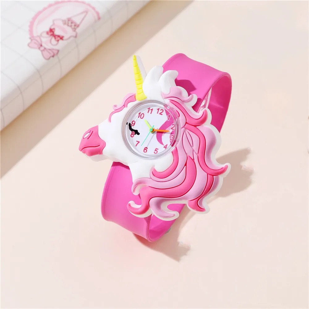 cute popular unicorn style Children\'s cartoon watch