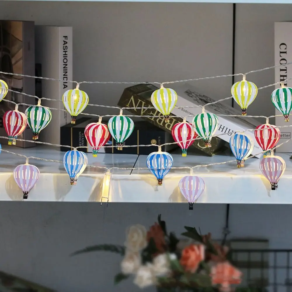 10 LED Hot Air Balloon String Lights Multicolor USB Operated Colorful String Lights Hanging Christmas Decorations