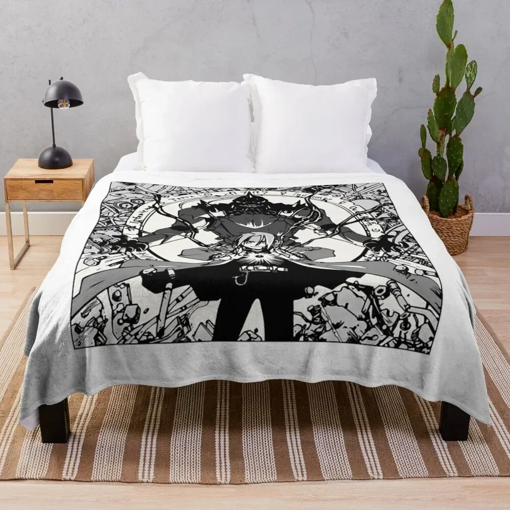 

Fullmetal Alchemist Anime Manga 4 T-Shirt Throw Blanket Cozy Light Blanket for Travel Camping Picnic