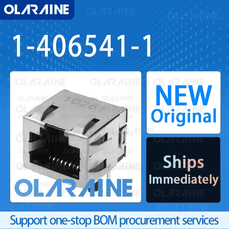 

20/50/100Pcs 1-406541-1 100% brand new and original IC chip Modular Ethernet connectors RJ45 8P8C 1.5 A