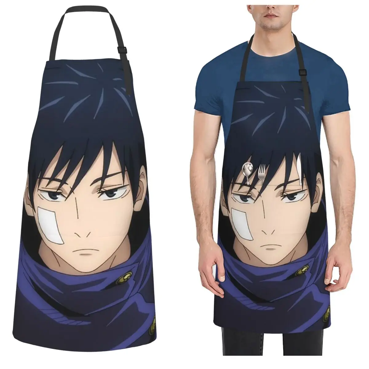 

Megumi Besto Friendo Jujutsu Kaisen Sukuna Anime Aprons Chef Cooking Cuisine Tablier Kitchen Pinafore for Women Men Painting