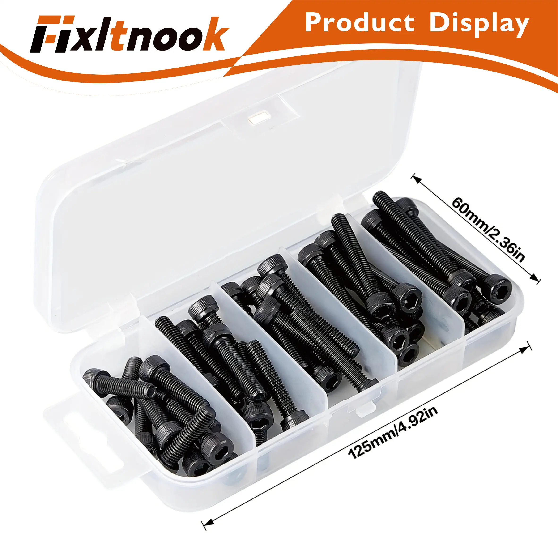50 قطعة، مسامير مقبس سداسية M6 X 20 مم - 40 مم، درجة 12.9 من سبائك الصلب، معالجة الأكسدة السوداء، خيط كامل