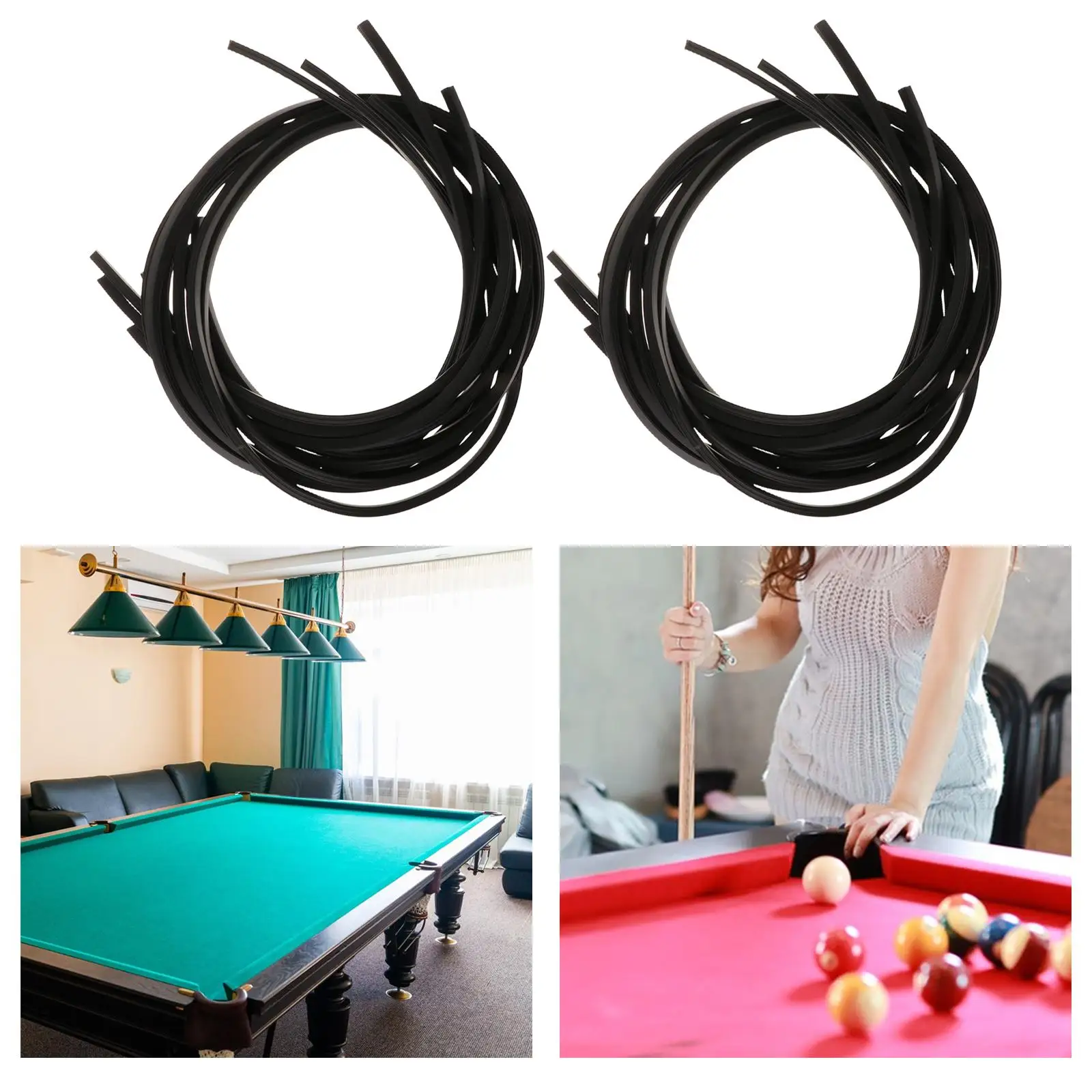 

6x Billiard Pool Table Bumpers Replacement Game Room Leisure Sports Tablecloth Bumpers Premium Bumpers Pool Table Rail Cushions