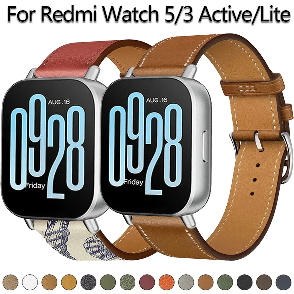 Lederarmband für Redmi Watch 5Active 3 Active Band 22 mm Armband für Watch 5 Lite 3 Lite Damenarmband Ersatzzubehör